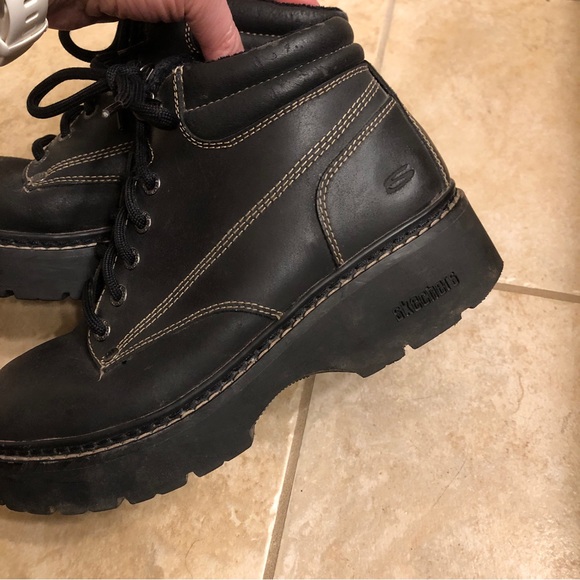 Vintage Y2K skechers tredds lug sole boots - Picture 4 of 13